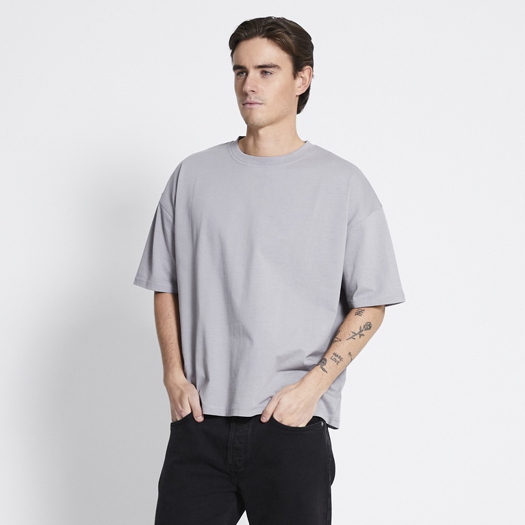 Heavy boxy tee "Mikael" Grey